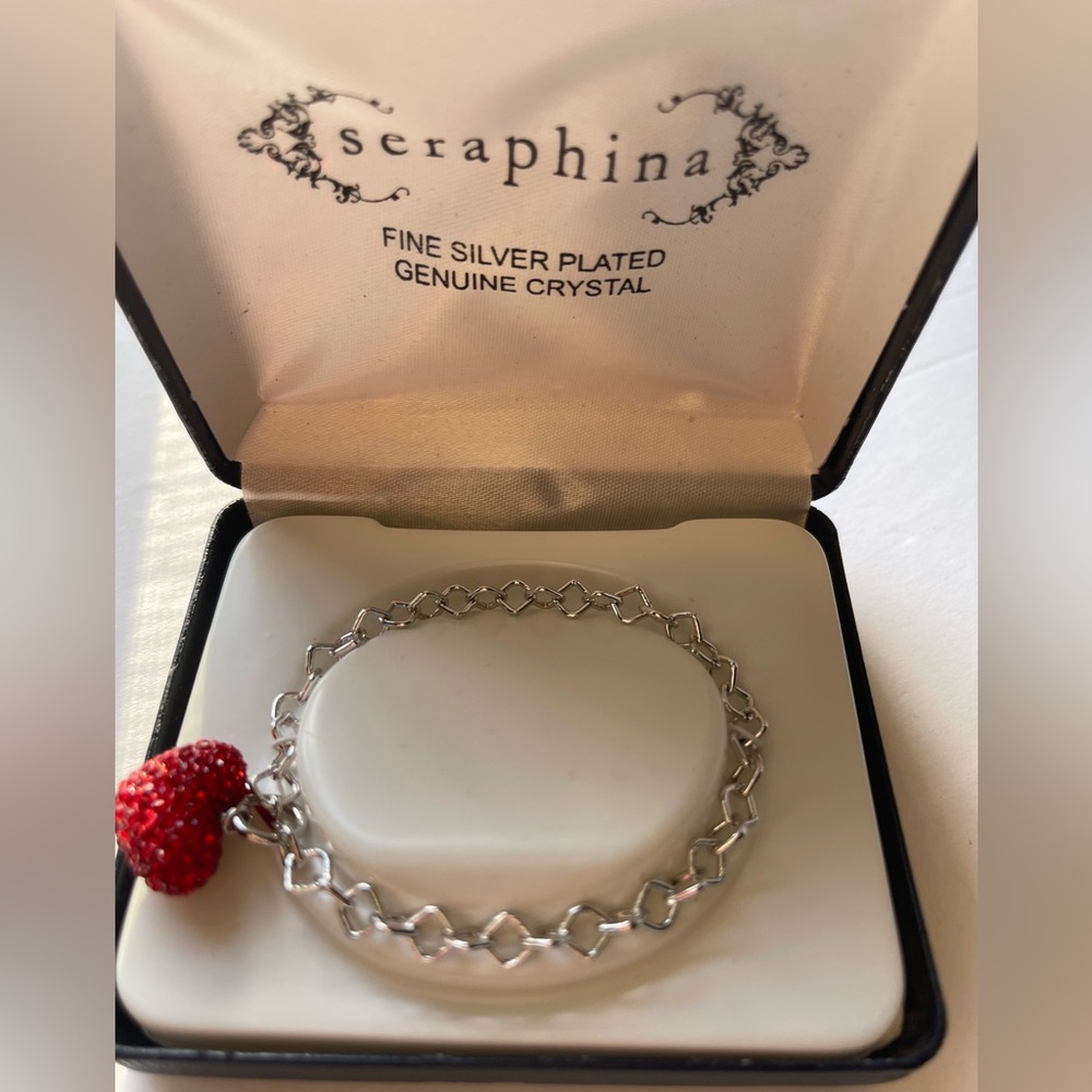 Seraphina Silver plated bracelet with red. ♥️ heart - Picture 3 of 6